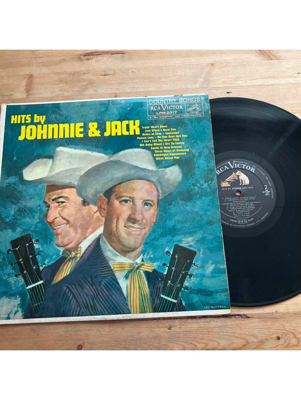 Johnnie & Jack - Hits by Johnnie & Jack 33rpm VG+ VR20